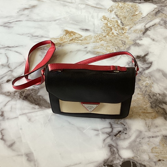 Guess Black and Cream Crossbody with Red Strap - Picture 3 of 5